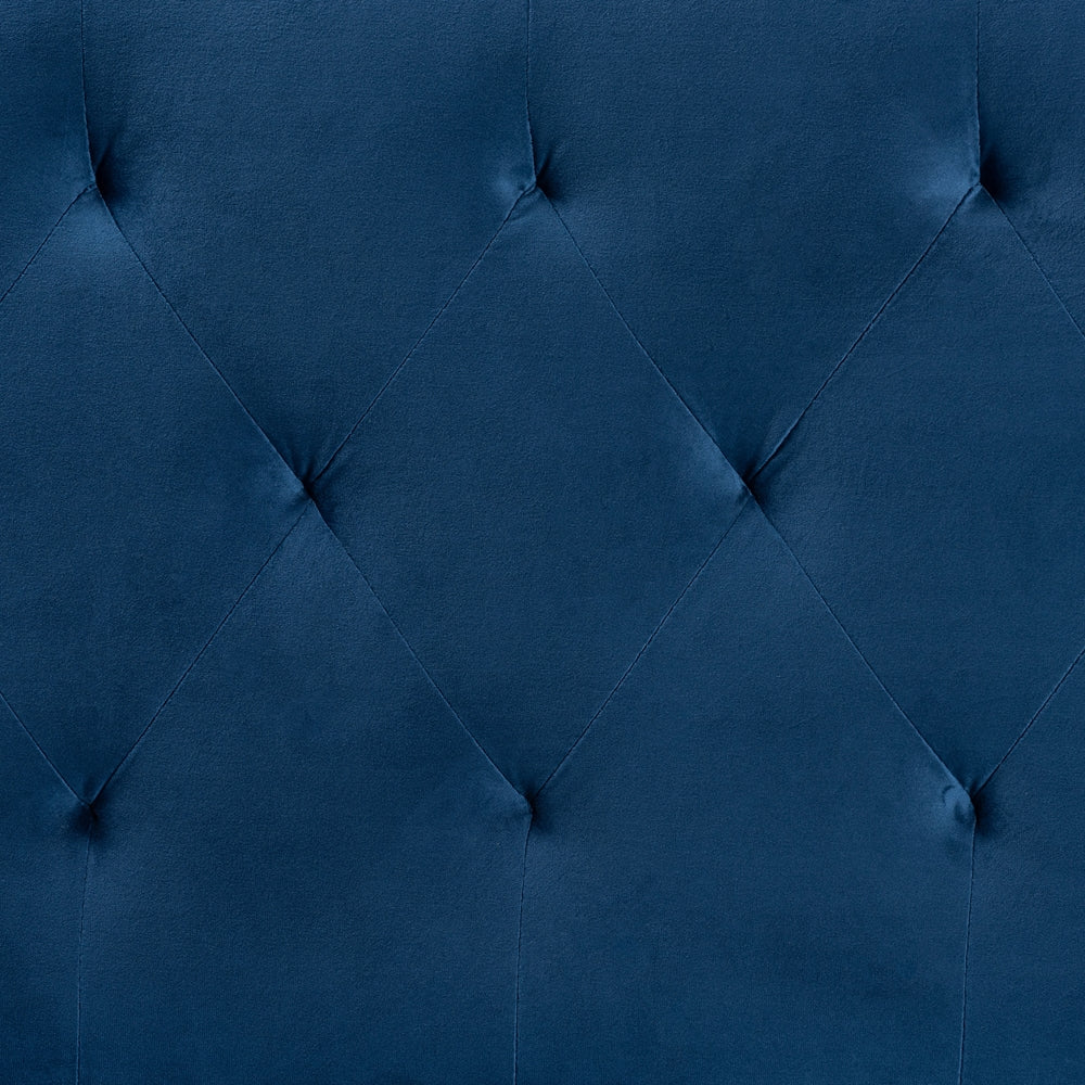 Baxton Studio Felix Modern And Contemporary Navy Blue Velvet Fabric Upholstered King Size Headboard