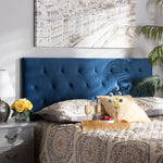 Load image into Gallery viewer, Baxton Studio Felix Modern And Contemporary Navy Blue Velvet Fabric Upholstered Full Size Headboard
