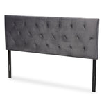 Load image into Gallery viewer, Baxton Studio Felix Modern And Contemporary Grey Velvet Fabric Upholstered Queen Size Headboard
