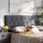 Load image into Gallery viewer, Baxton Studio Felix Modern And Contemporary Grey Velvet Fabric Upholstered Queen Size Headboard
