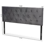 Load image into Gallery viewer, Baxton Studio Felix Modern And Contemporary Grey Velvet Fabric Upholstered Queen Size Headboard
