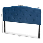 Load image into Gallery viewer, Baxton Studio Gregory Modern And Contemporary Navy Blue Velvet Fabric Upholstered King Size Headboard
