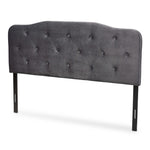 Load image into Gallery viewer, Baxton Studio Gregory Modern And Contemporary Grey Velvet Fabric Upholstered Full Size Headboard
