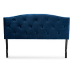 Load image into Gallery viewer, Baxton Studio Leone Modern And Contemporary Navy Blue Velvet Fabric Upholstered Full Size Headboard
