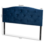 Load image into Gallery viewer, Baxton Studio Leone Modern And Contemporary Navy Blue Velvet Fabric Upholstered Full Size Headboard
