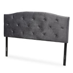 Load image into Gallery viewer, Baxton Studio Leone Modern And Contemporary Grey Velvet Fabric Upholstered King Size Headboard
