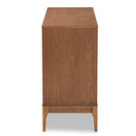 Load image into Gallery viewer, Baxton Studio Ramiel Mid-Century Modern Ash Walnut Finished Wood And Rattan 6-Drawer Dresser
