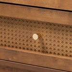 Load image into Gallery viewer, Baxton Studio Ramiel Mid-Century Modern Ash Walnut Finished Wood And Rattan 6-Drawer Dresser
