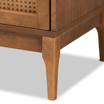 Load image into Gallery viewer, Baxton Studio Ramiel Mid-Century Modern Ash Walnut Finished Wood And Rattan 6-Drawer Dresser
