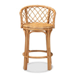 Load image into Gallery viewer, Baxton Studio Orchard Modern Bohemian Natural Brown Rattan Counter Stool
