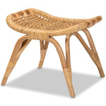 Load image into Gallery viewer, Baxton Studio Bernardo Modern Bohemian Natural Brown Rattan Ottoman
