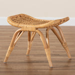 Load image into Gallery viewer, Baxton Studio Bernardo Modern Bohemian Natural Brown Rattan Ottoman
