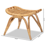 Load image into Gallery viewer, Baxton Studio Bernardo Modern Bohemian Natural Brown Rattan Ottoman
