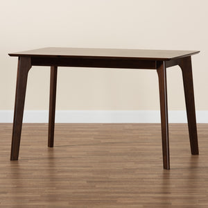 Baxton Studio Seneca Modern And Contemporary Dark Brown Finished Wood Dining Table