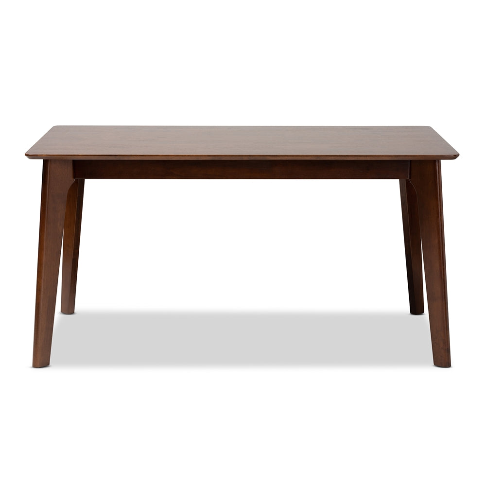 Baxton Studio Seneca Modern And Contemporary Dark Brown Finished Wood 59-Inch Dining Table