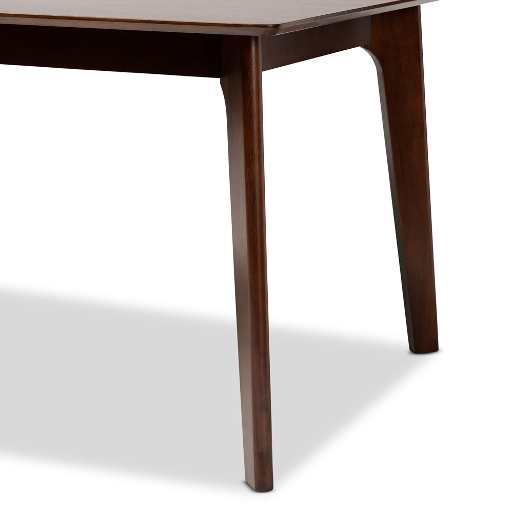 Baxton Studio Seneca Modern And Contemporary Dark Brown Finished Wood 59-Inch Dining Table