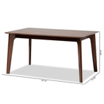 Load image into Gallery viewer, Baxton Studio Seneca Modern And Contemporary Dark Brown Finished Wood 59-Inch Dining Table
