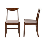 Load image into Gallery viewer, Baxton Studio Delphina Mid-Century Modern Warm Grey Fabric And Dark Brown Finished Wood 2-Piece Dining Chair Set
