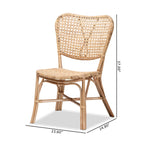 Load image into Gallery viewer, Baxton Studio Nadira Modern Bohemian Natural Brown Finished Rattan Dining Chair
