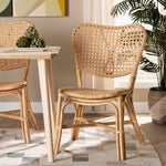 Load image into Gallery viewer, Baxton Studio Nadira Modern Bohemian Natural Brown Finished Rattan Dining Chair
