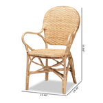 Load image into Gallery viewer, Baxton Studio Genna Modern Bohemian Natural Brown Finished Rattan Dining Chair
