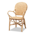 Load image into Gallery viewer, Baxton Studio Genna Modern Bohemian Natural Brown Finished Rattan Dining Chair
