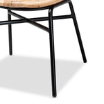 Load image into Gallery viewer, Baxton Studio Zenaida Modern Bohemian Natural Brown Rattan And Black Metal Chair
