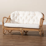 Load image into Gallery viewer, Baxton Studio Aliane Modern Bohemian Natural Brown Antique Rattan Loveseat
