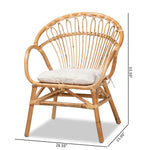 Load image into Gallery viewer, Baxton Studio Benicia Modern Bohemian Natural Brown Rattan Dining Chair
