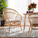 Load image into Gallery viewer, Baxton Studio Benicia Modern Bohemian Natural Brown Rattan Dining Chair
