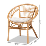 Load image into Gallery viewer, Baxton Studio Adrina Modern Bohemian Natural Brown Rattan Dining Chair
