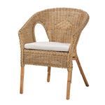 Load image into Gallery viewer, Baxton Studio Abbey Modern Bohemian Natural Brown Antique Rattan Dining Chair
