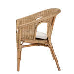 Load image into Gallery viewer, Baxton Studio Abbey Modern Bohemian Natural Brown Antique Rattan Dining Chair
