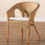 Load image into Gallery viewer, Baxton Studio Abbey Modern Bohemian Natural Brown Antique Rattan Dining Chair
