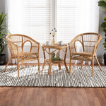 Load image into Gallery viewer, Baxton Studio Alleta Modern Bohemian Natural Brown Rattan 3-Piece Living Room Set
