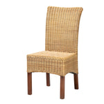 Load image into Gallery viewer, Baxton Studio Shamara Modern Bohemian Natural Rattan And Mahogany Wood Dining Chair
