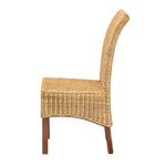 Load image into Gallery viewer, Baxton Studio Shamara Modern Bohemian Natural Rattan And Mahogany Wood Dining Chair
