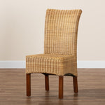 Load image into Gallery viewer, Baxton Studio Shamara Modern Bohemian Natural Rattan And Mahogany Wood Dining Chair
