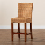 Load image into Gallery viewer, Baxton Studio Racquel Modern Bohemian Natural Rattan And Mahogany Wood Counter Stool
