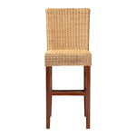 Load image into Gallery viewer, Baxton Studio Racquel Modern Bohemian Natural Rattan And Mahogany Wood Bar Stool
