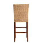 Load image into Gallery viewer, Baxton Studio Racquel Modern Bohemian Natural Rattan And Mahogany Wood Bar Stool
