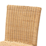 Load image into Gallery viewer, Baxton Studio Racquel Modern Bohemian Natural Rattan And Mahogany Wood Bar Stool
