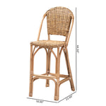 Load image into Gallery viewer, Baxton Studio Neola Modern Bohemian Natural Rattan Bar Stool
