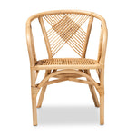 Load image into Gallery viewer, Baxton Studio Kagama Modern Bohemian Natural Brown Rattan Dining Chair
