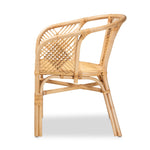 Load image into Gallery viewer, Baxton Studio Kagama Modern Bohemian Natural Brown Rattan Dining Chair
