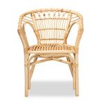 Load image into Gallery viewer, Baxton Studio Kaka Modern Bohemian Natural Brown Rattan Dining Chair
