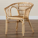 Load image into Gallery viewer, Baxton Studio Kaka Modern Bohemian Natural Brown Rattan Dining Chair
