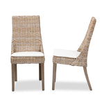 Load image into Gallery viewer, Baxton Studio Toby Modern Bohemian Grey Rattan 2-Piece Dining Chair Set
