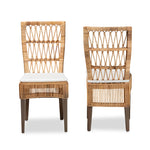 Load image into Gallery viewer, Baxton Studio Sullivan Modern Bohemian Natural Brown Rattan 2-Piece Dining Chair Set
