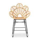 Load image into Gallery viewer, Baxton Studio Garan Modern Bohemian Natural Brown Rattan And Black Metal Counter Stool
